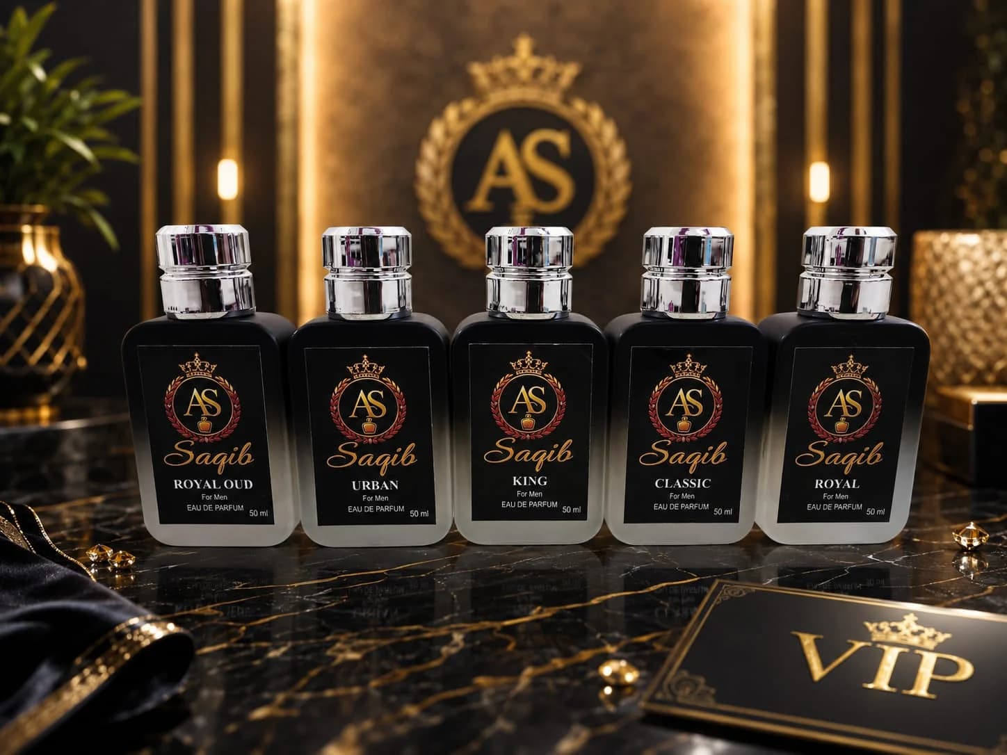The AS Saqib men's collection — Royal Oud, Urban, King, Classic and Royal